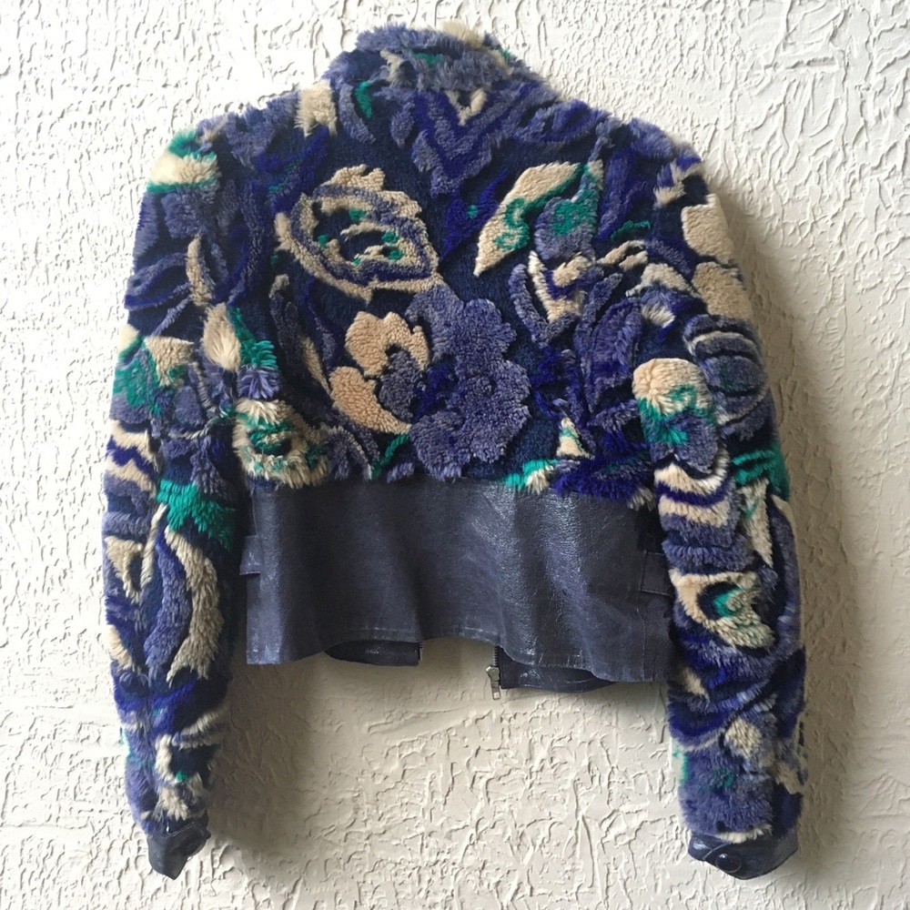 Betsey Johnson Purple and Green Bomber Jacket - Picture 6 of 12